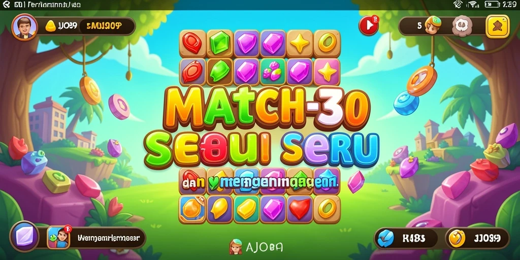 Gameplay seru AJO89 dengan elemen berwarna-warni.