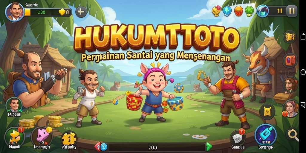 Tampilan screenshot HUKUMTOTO yang menampilkan gameplay santai dan menyenangkan.