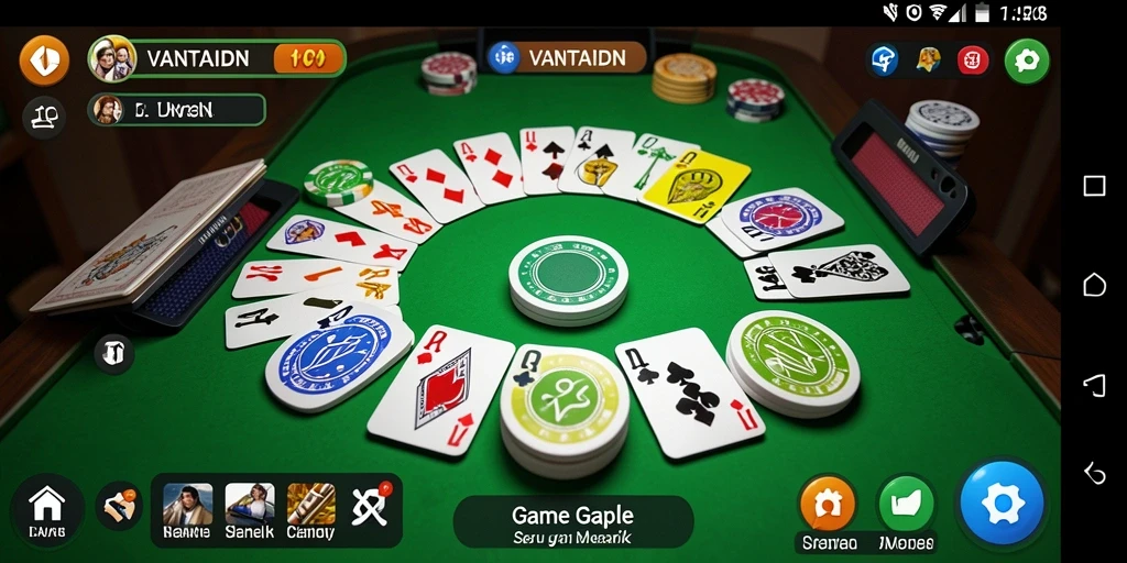 Screenshot gameplay VANTAIDN menampilkan aksi seru bermain Gaple.