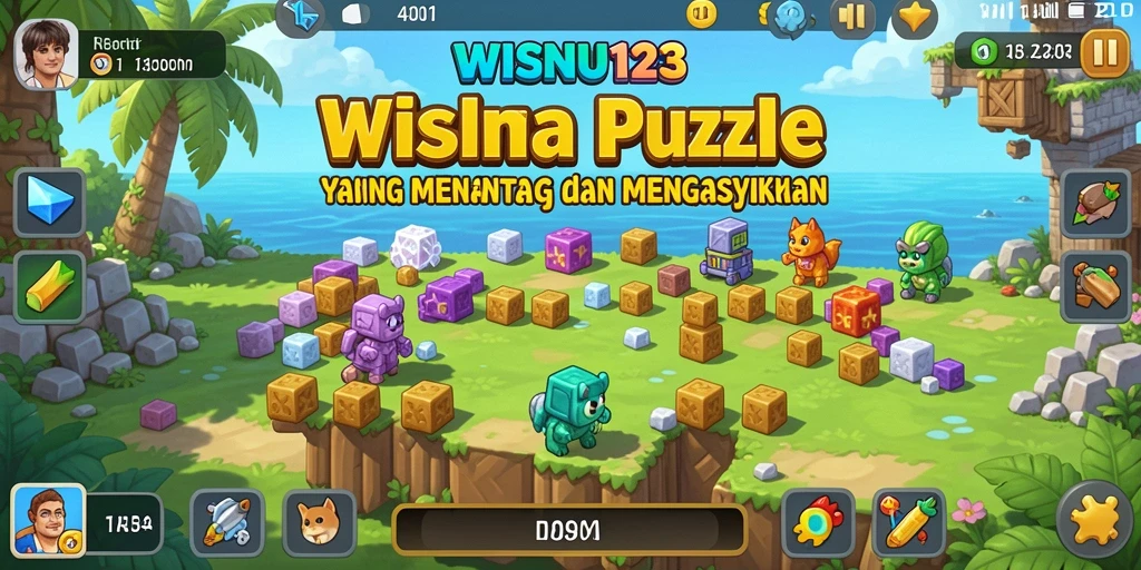 Tampilan gameplay <strong>WISNU123</strong> dengan teka-teki yang menantang.